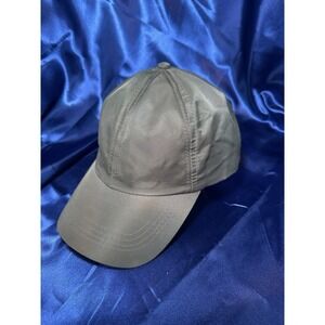 David And Young Baseball Cap Olive Green Shiny Hat One Size Hook & Loop Closure